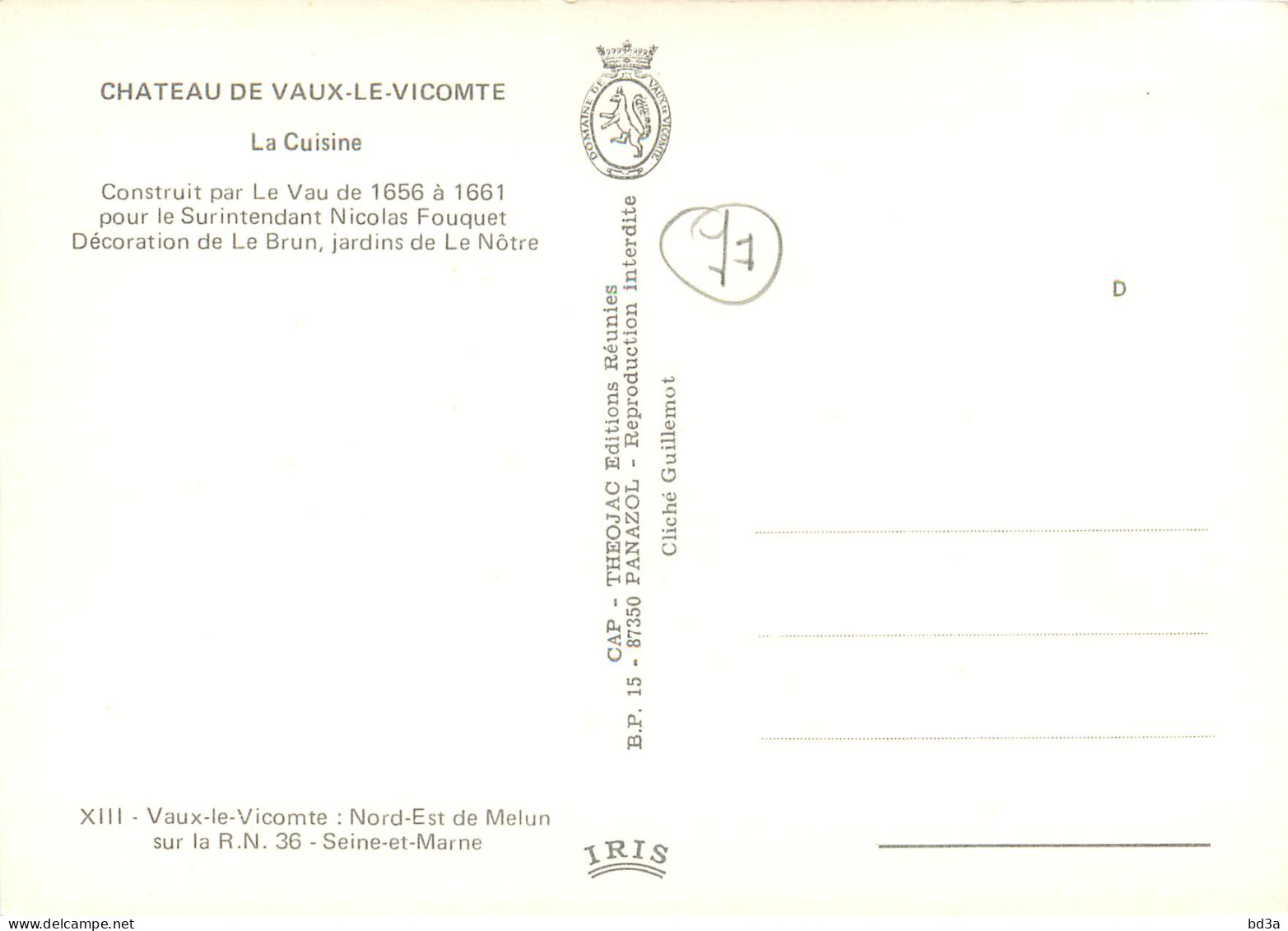 77 - CHÂTEAU DE VAUX LE VICOMTE - Ablis