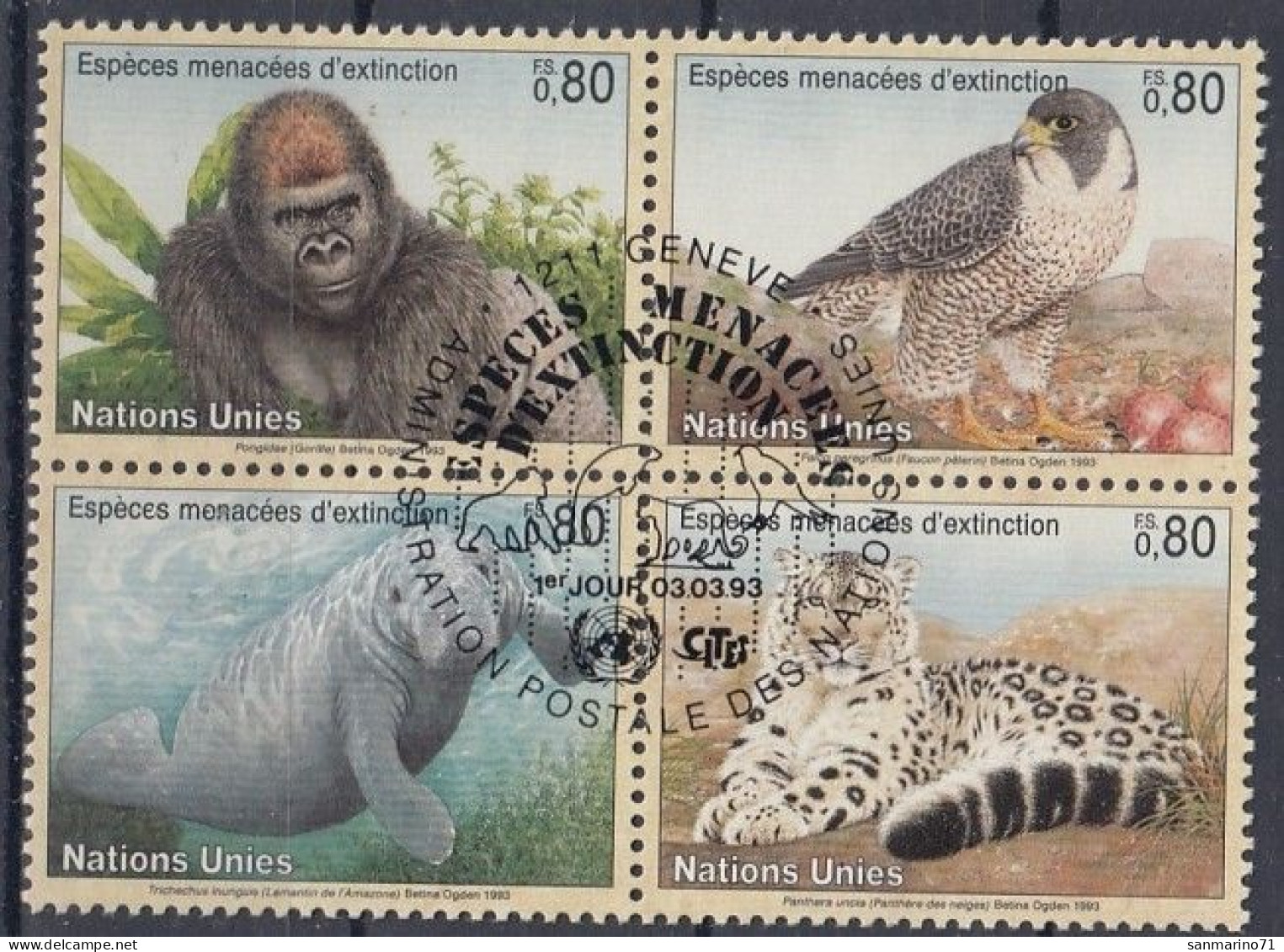 UNITED NATIONS Geneva 227-230,used - Used Stamps