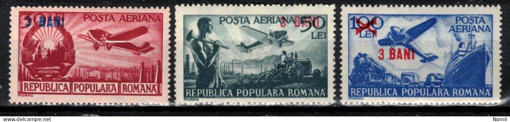 ** Roumanie 1952 Mi 1363-4+A1363 (Yv PA 59 Ex), (MNH)** - Nuevos