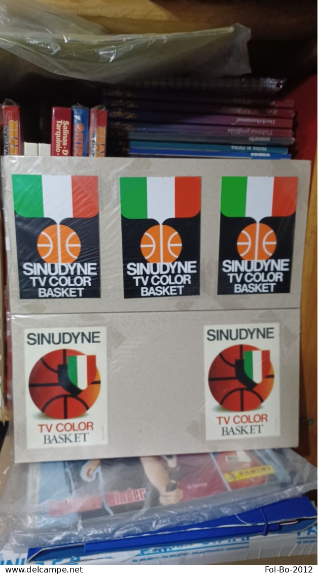 Basket Sinudyne TV Color Lotto Di 5 Adesivi Anni 80 - Autres & Non Classés
