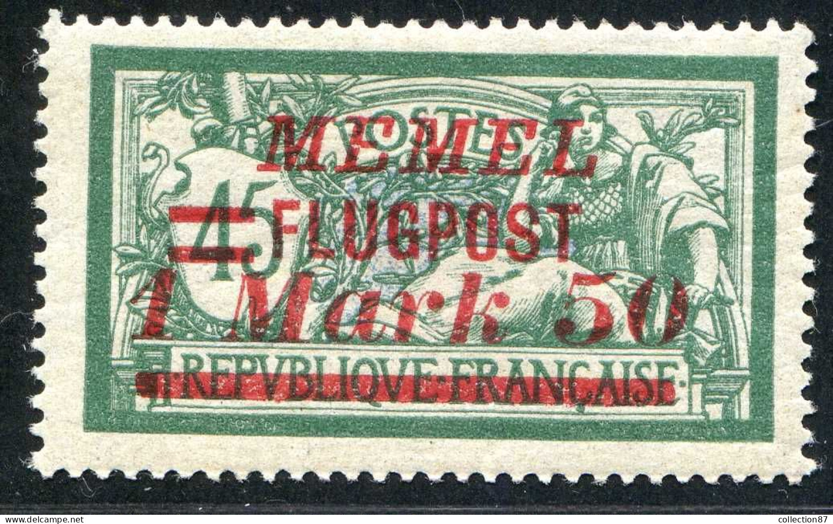 REF 088 > MEMEL FLUGPOST < PA N° 23A * Chiffre Espacé 3/4 Mn < Neuf Ch Dos Visible - MH * > Air Mail - Aéro - Unused Stamps