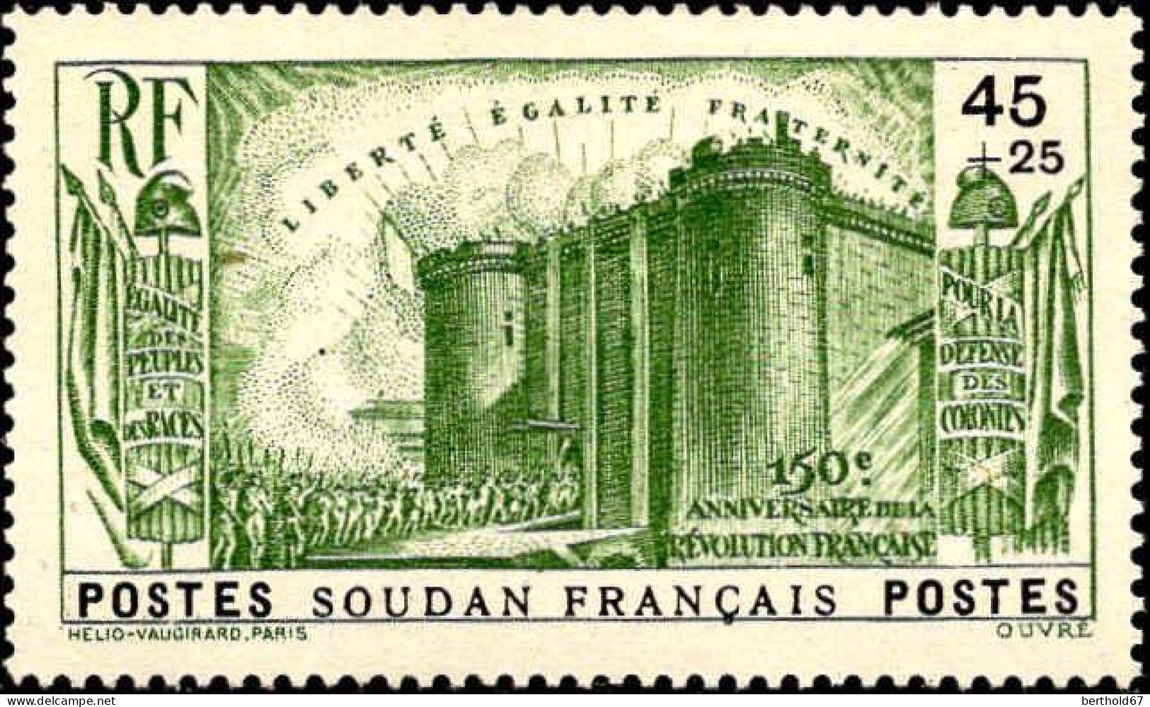 Soudan Poste N* Yv:105/109 150.Anniversaire De La Révolution Française (Trace De Charnière) - Unused Stamps