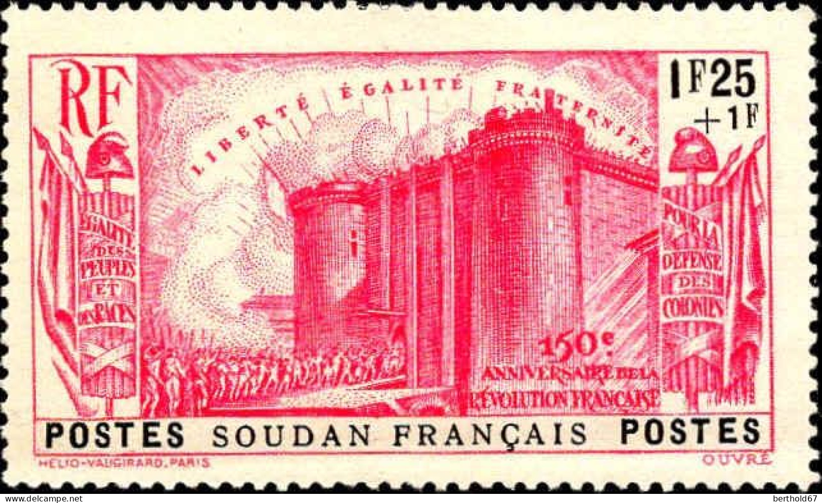 Soudan Poste N* Yv:105/109 150.Anniversaire De La Révolution Française (Trace De Charnière) - Ongebruikt
