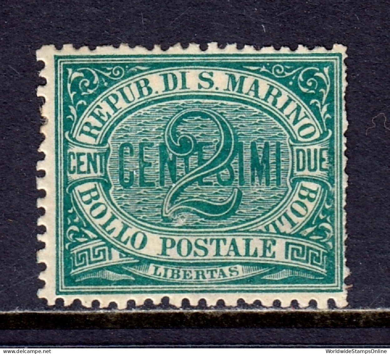 San Marino - Scott #1 - MH - See Description - SCV $37 - Unused Stamps