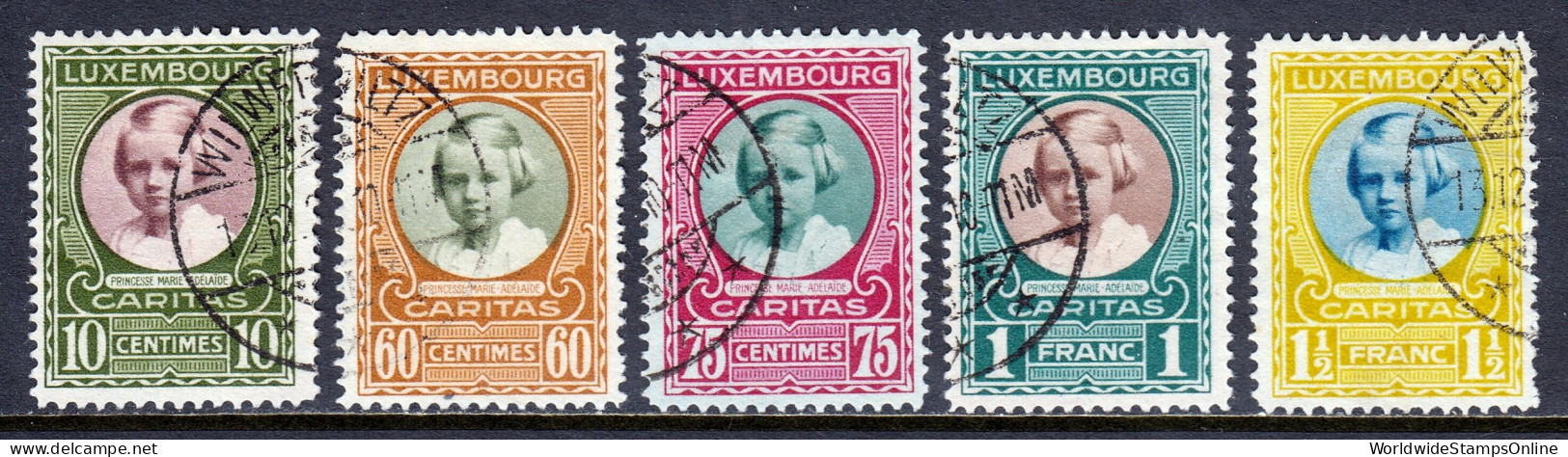 Luxembourg - Scott #B30-B34 - Used - See Description - SCV $56 - Gebraucht