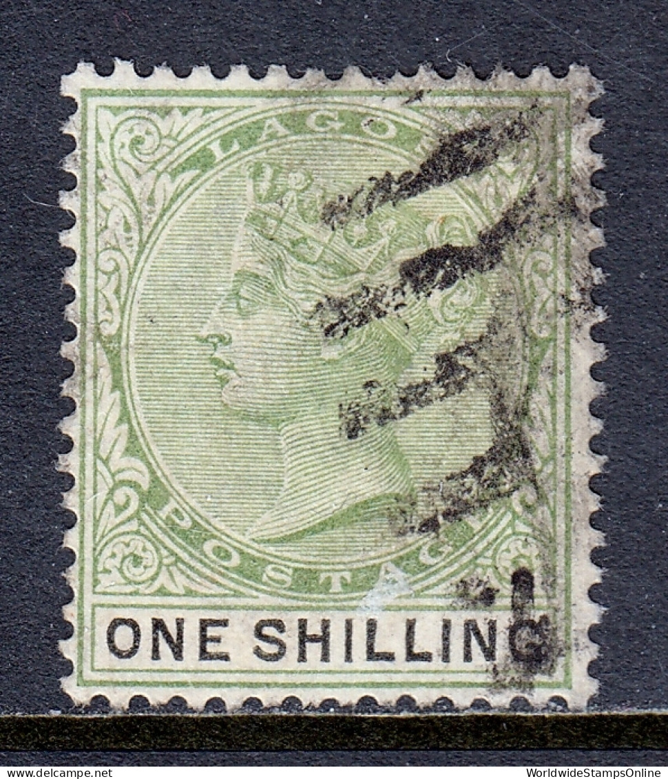 Lagos - Scott #32 - Used - Pulled Perf At Top - SCV $32 - Nigeria (...-1960)