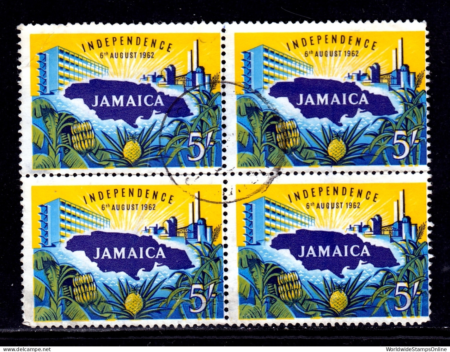 Jamaica - Scott #184 - Blk/4 - Used - Creasing - SCV $24 - Jamaica (1962-...)