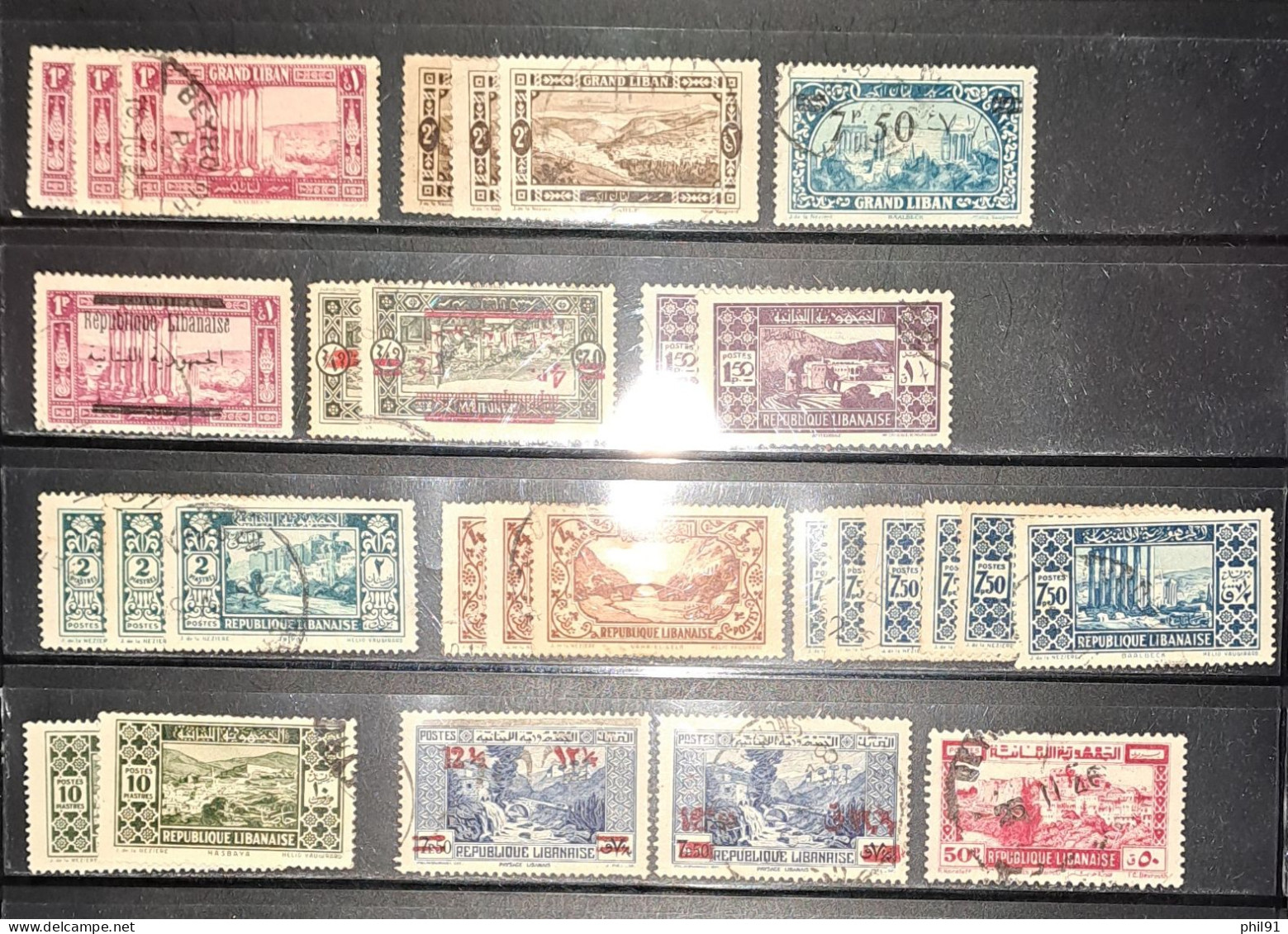 GRAND LIBAN    Petit Lot De Timbres Oblitérés - Used Stamps