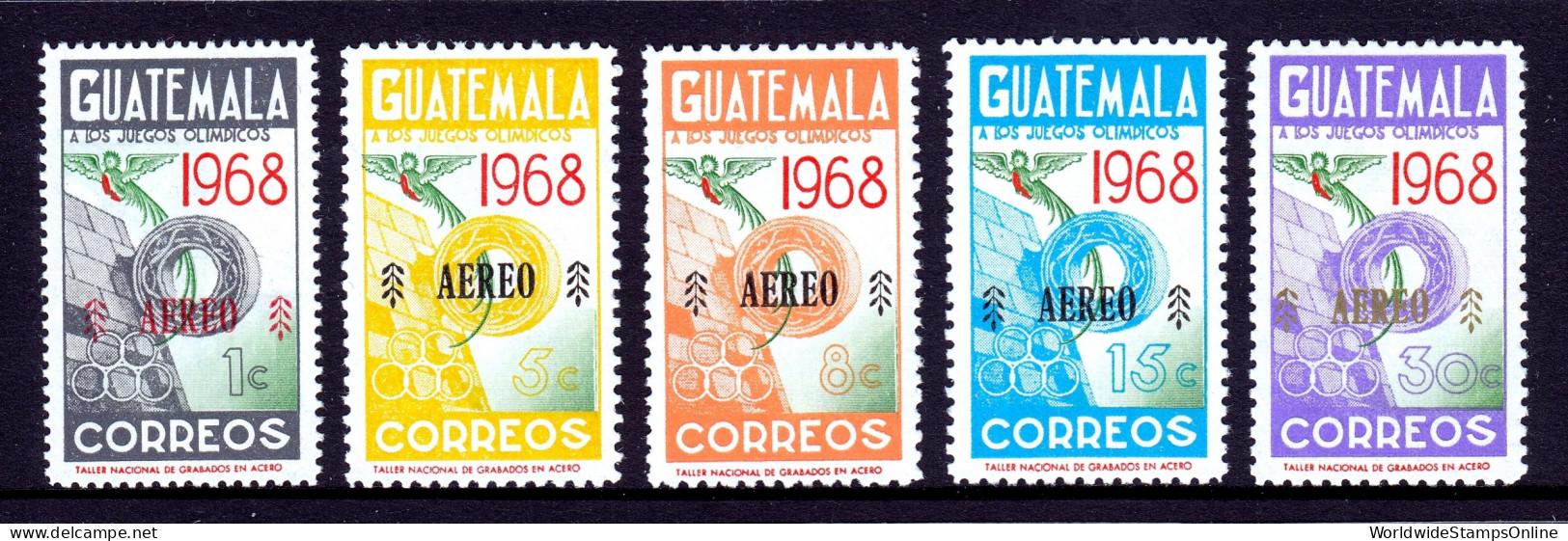 Guatemala - Scott #C431-C435 - MNH - SCV $6.30 - Guatemala