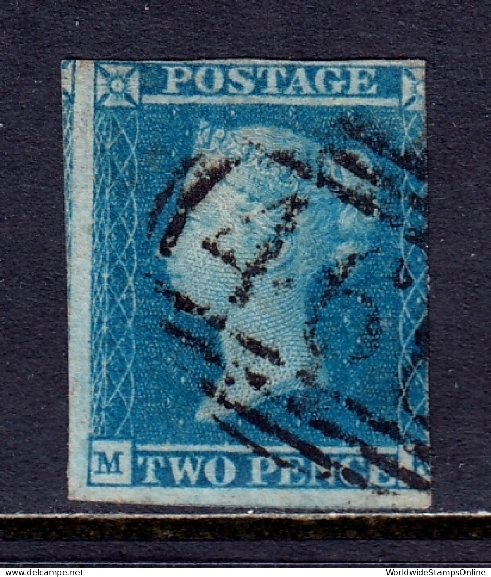 Great Britain - Scott #4 - Used - 3 Margins, Pencil/rev. - SCV $50 - Used Stamps