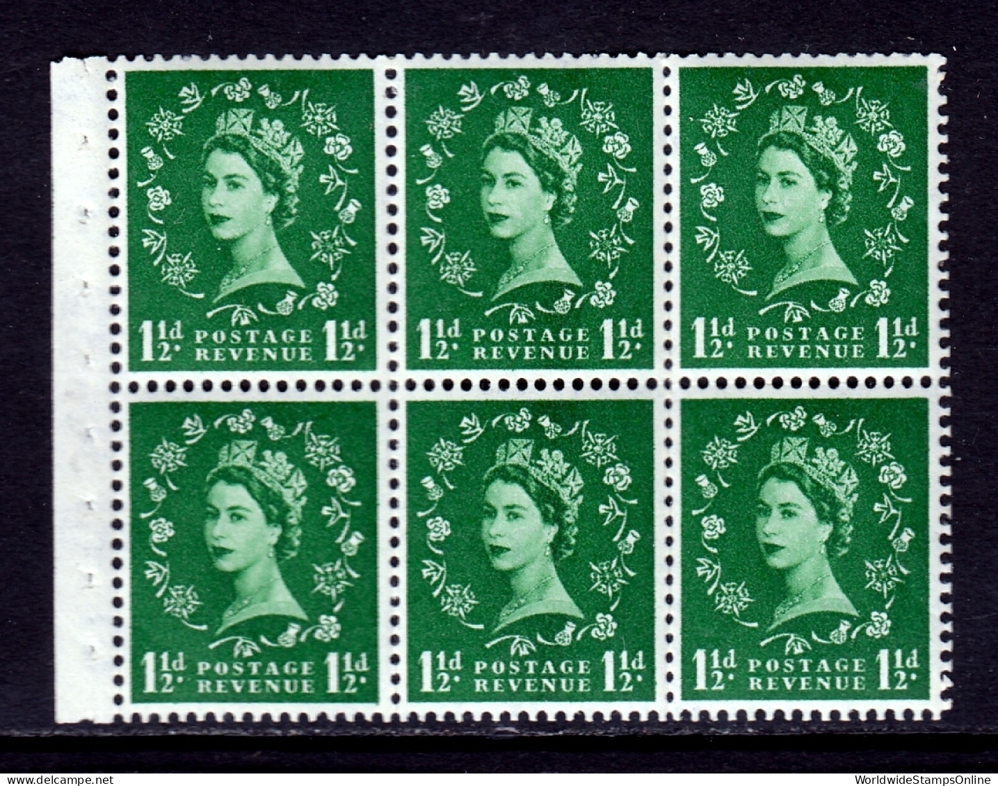 Great Britain - SG #517Wi - MNH - Inverted Wmk., Full Booklet Pane - SG £7.50+ - Ungebraucht