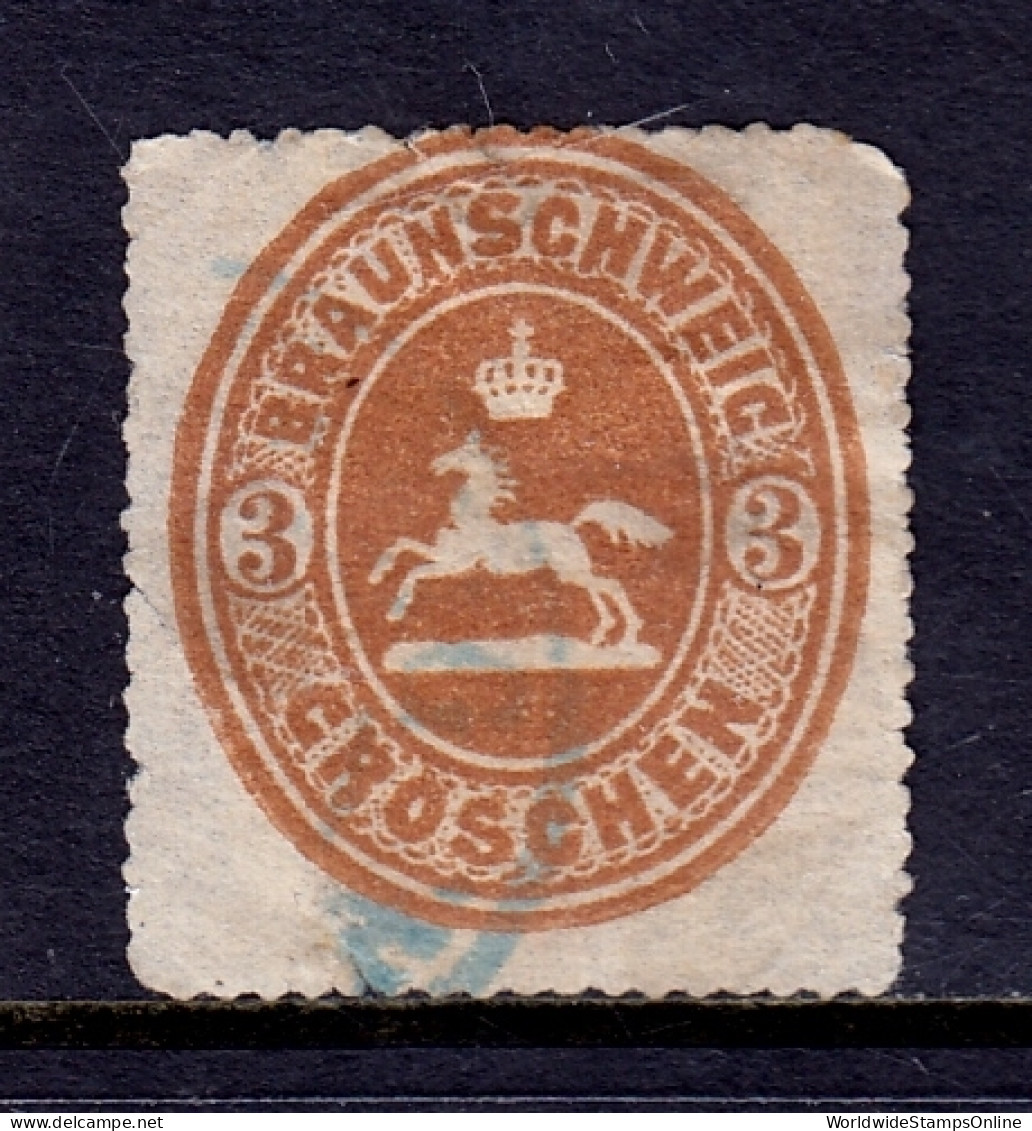 Germany (Brunswick) - Scott #26 - Used - Spacefiller - SCV $160 - Braunschweig