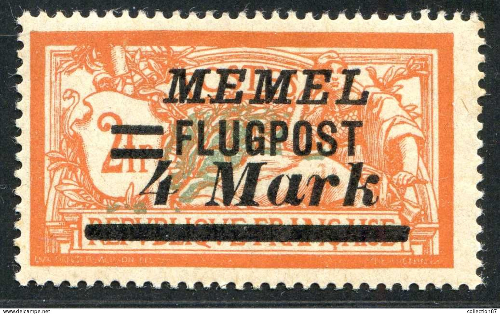 REF 088 > MEMEL FLUGPOST < PA N° 26A * Chiffre Espacé 3/4 Mn < Neuf Ch Dos Visible - MH * > Air Mail - Aéro - Unused Stamps