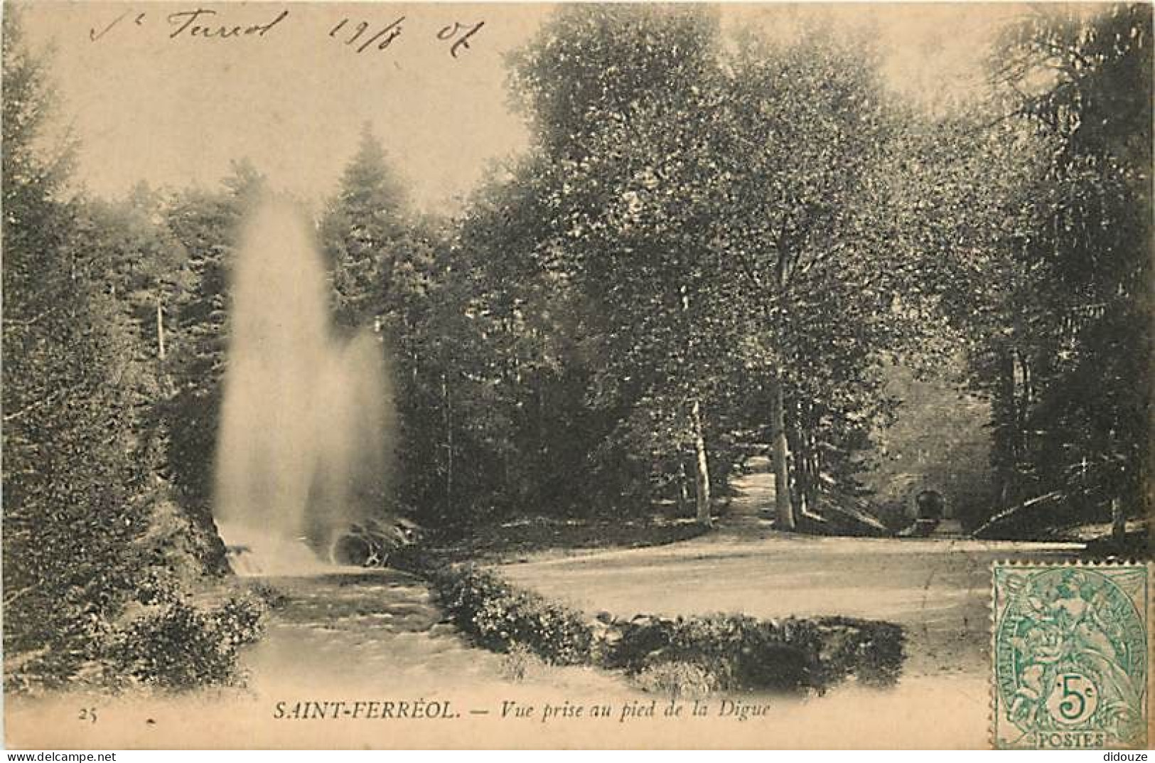 31 - Saint Ferréol - Vue Prise Du Pied De La Digue - CPA - Oblitération Ronde De 1907 - Voir Scans Recto-Verso - Saint Ferreol