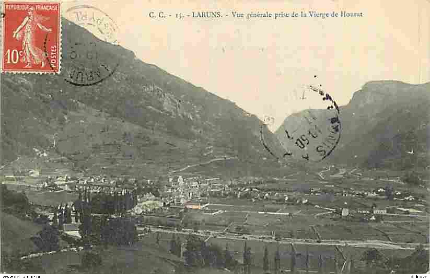 64 - Laruns - Vue Générale Prise De La Vierge De Hourat - Oblitération Ronde De 1911 - CPA - Voir Scans Recto-Verso - Laruns