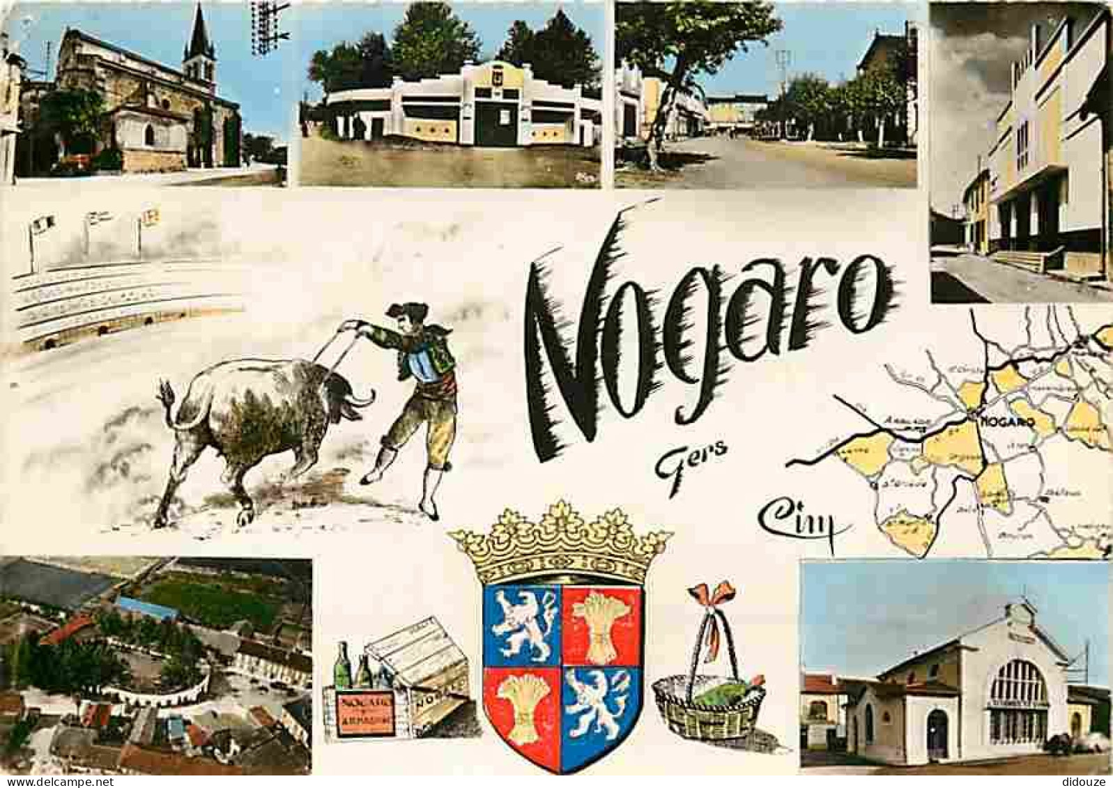 32 - Nogaro - Multivues - Courses Landaises - Blasons - Voir Timbre - CPM - Voir Scans Recto-Verso - Nogaro