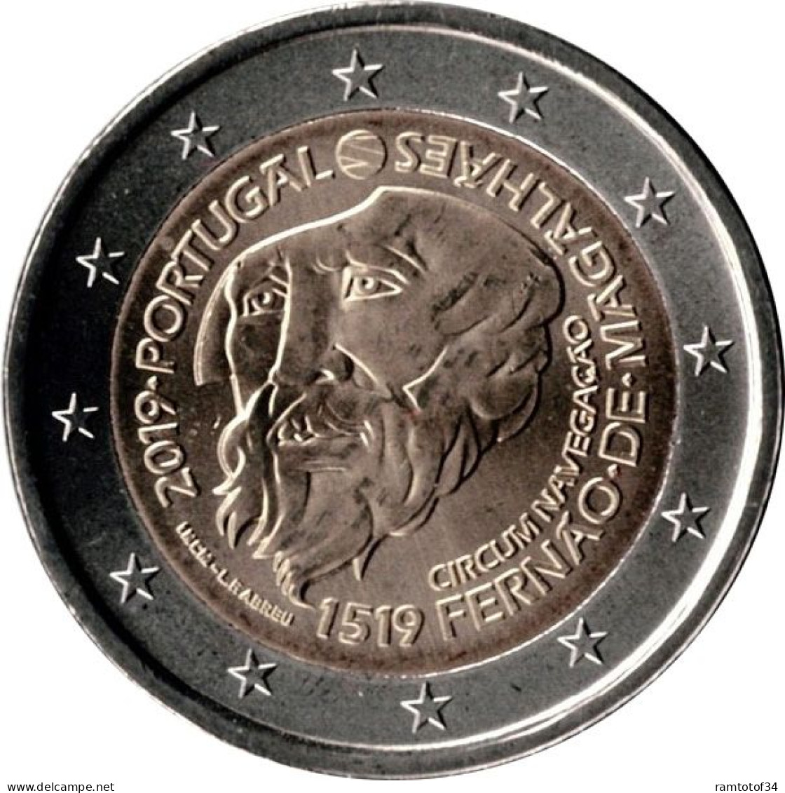 2019 PORTUGAL - 2 Euros Commémorative - Fernand De Magellan - Portugal