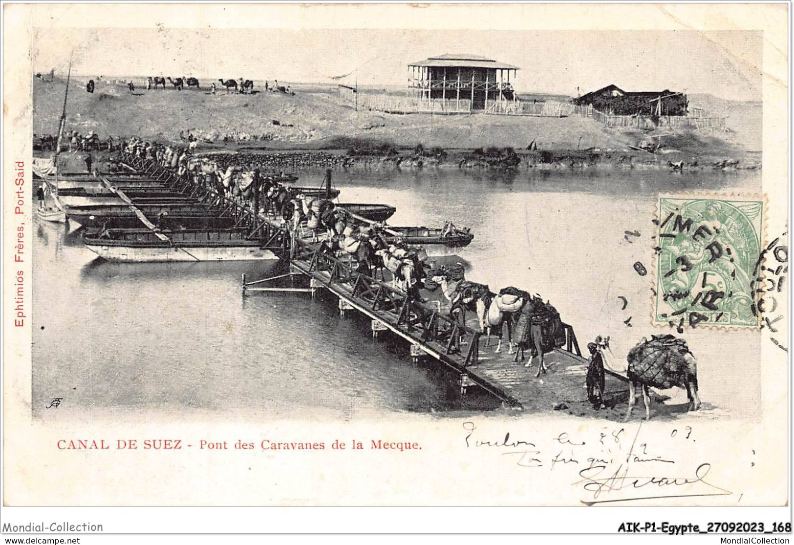 AIKP1-EGYPTE-0085 - CANAL DE SUEZ - Pont Des Caravanes De La Mecque  - Sues