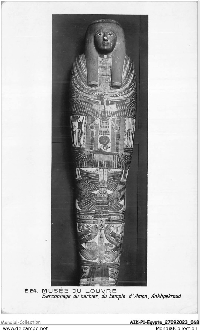 AIKP1-EGYPTE-0035 - Musée Du Louvre - Sarcophage Du Barbier Du Temple D'amon Ankhpekroud  - Musea