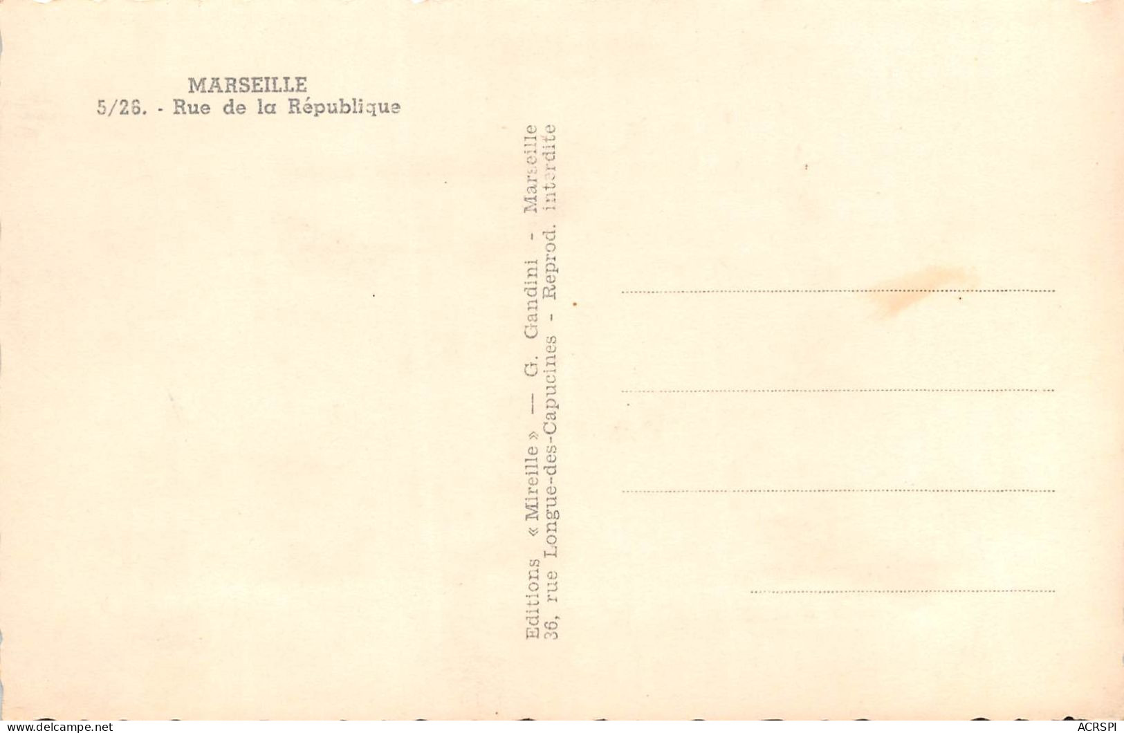 MARSEILLE Rue De La République  30 (scan Recto Verso)MG2850VIC - Joliette