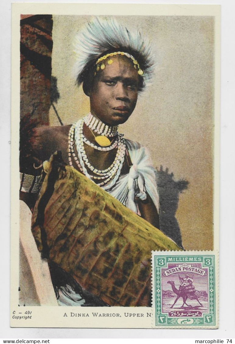 SUDAN CARD DINKA WARRIOR - Soedan (...-1951)