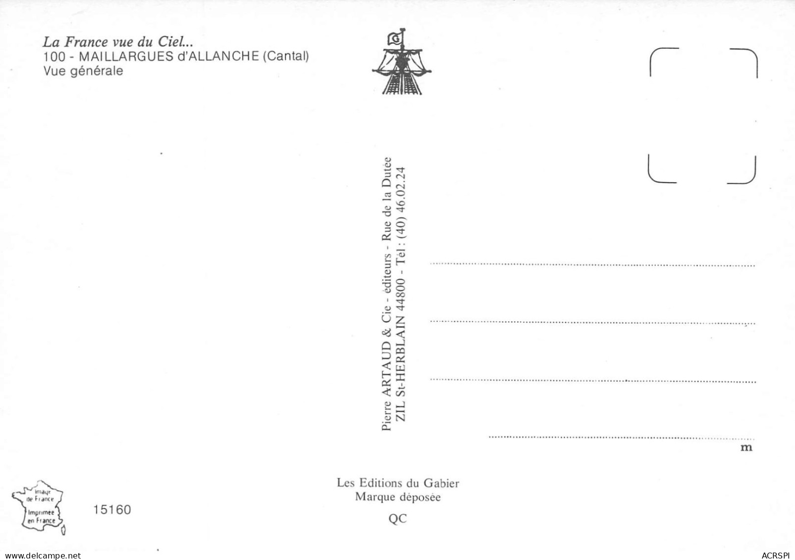 MAILLARGUES D'ALLANCHE   Vue Générale Aérienne  12 (scan Recto Verso)MG2877 - Allanche