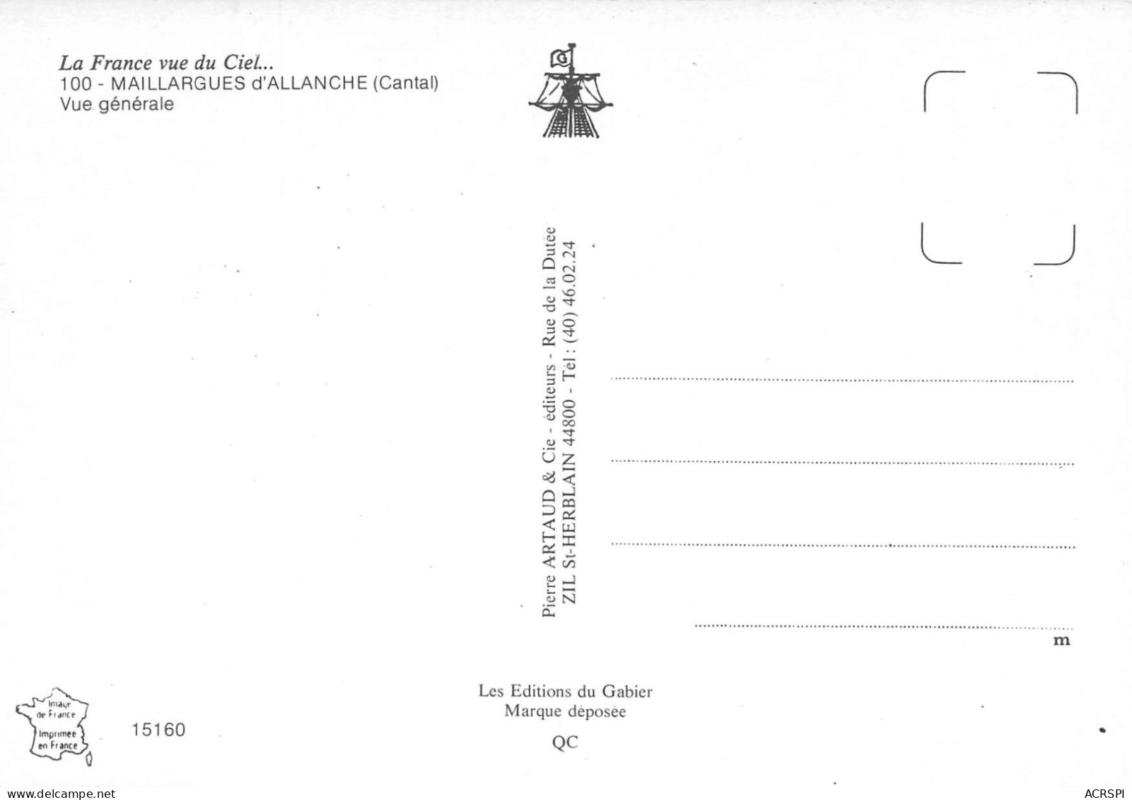 MAILLARGUES D'ALLANCHE   Vue Générale Aérienne  13 (scan Recto Verso)MG2877 - Allanche