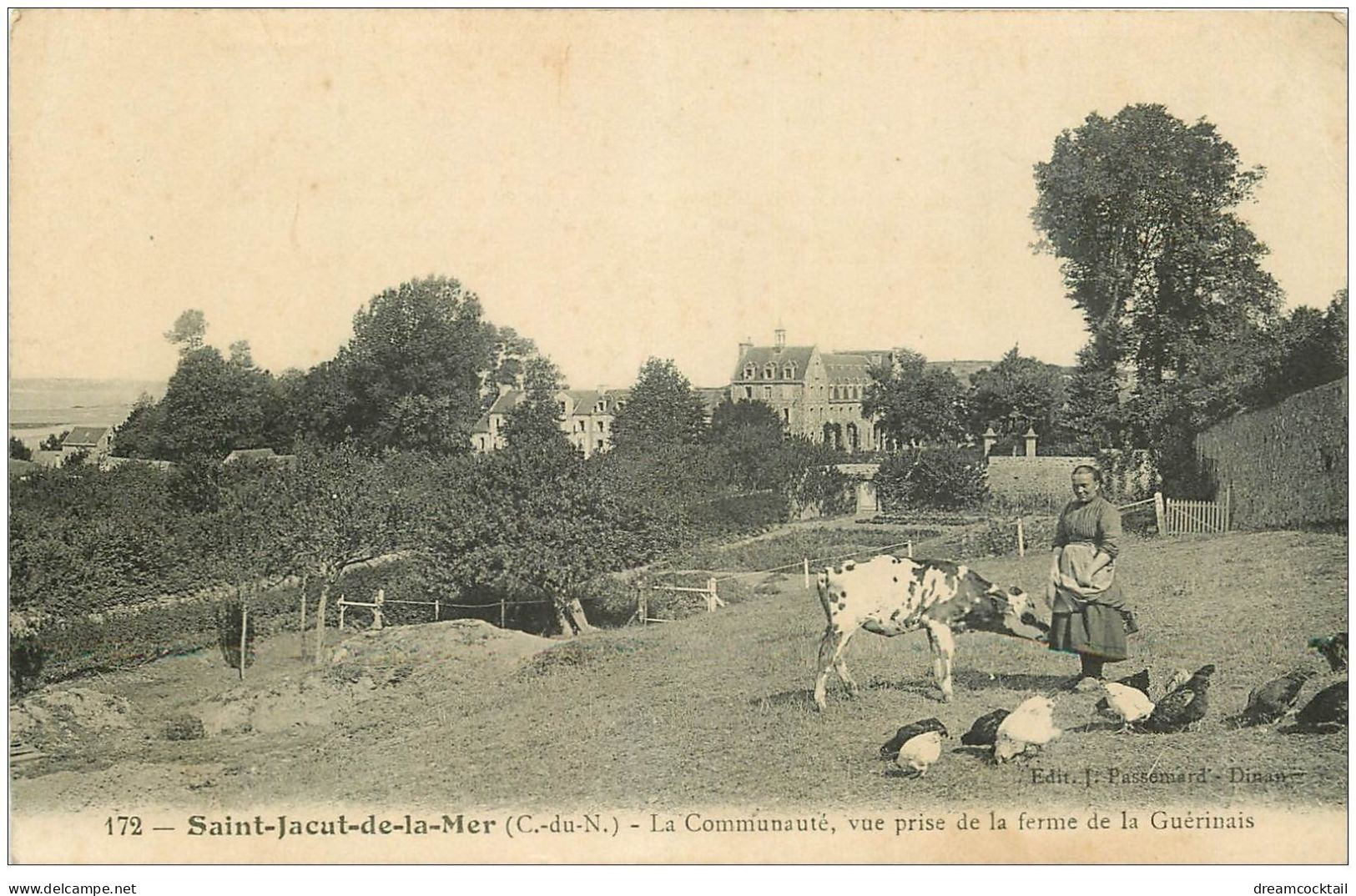 22 SAINT-JACUT-DE-LA-MER. La Communauté Et Ferme De La Guérinais 1910 - Saint-Jacut-de-la-Mer
