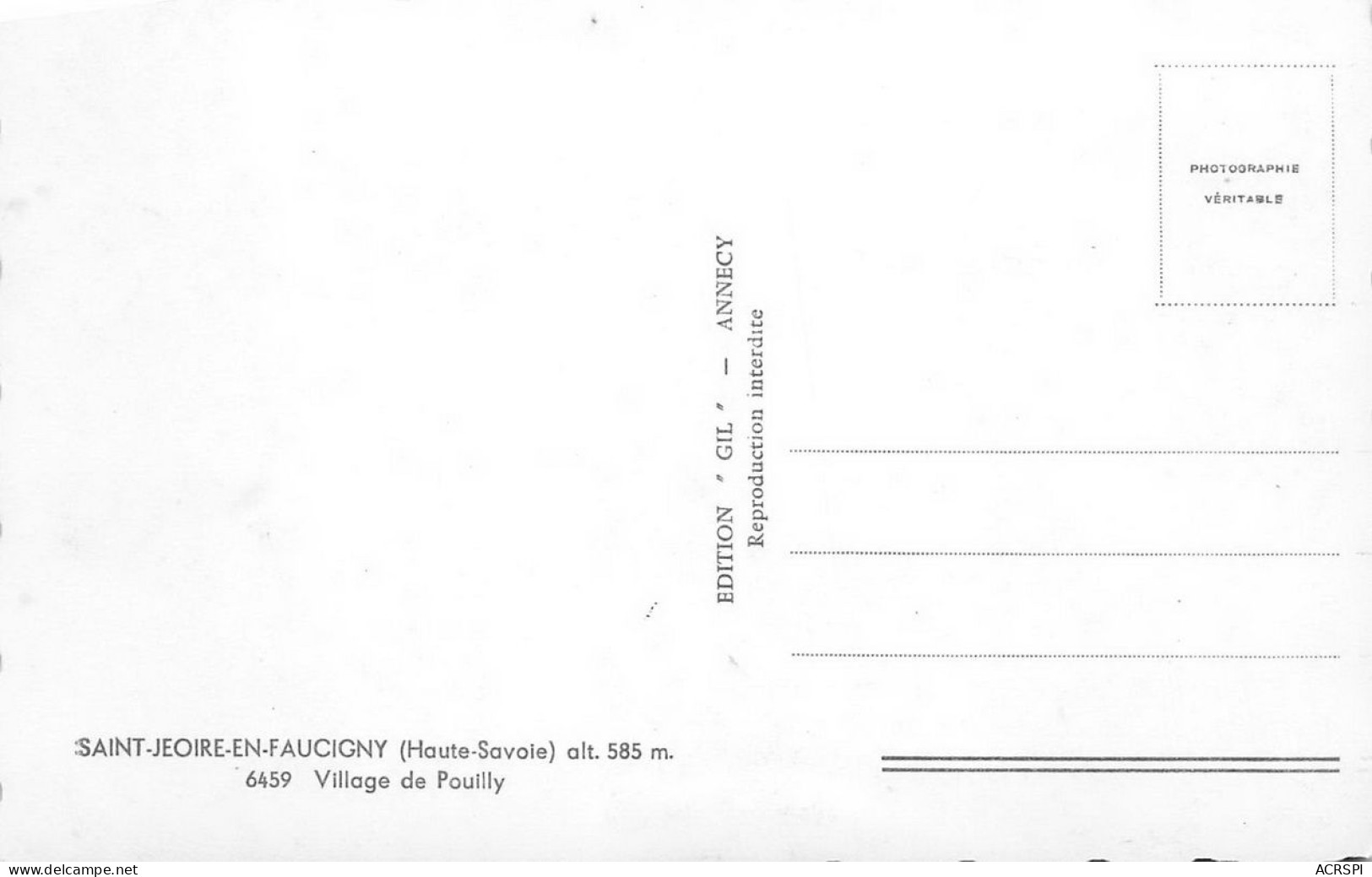 SAINT JEOIRE  EN FAUCIGNY   Village De Pouilly 33   (scan Recto Verso)MG2872UND - Saint-Jeoire