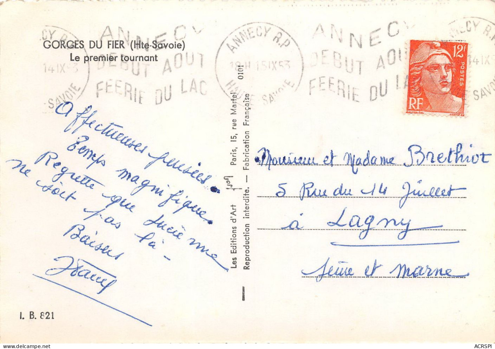 LOVAGNY Les Gorges Du Fier 16  (scan Recto Verso)MG2872UND - Lovagny