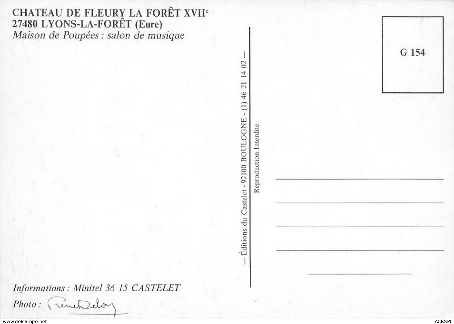 LYONS LA FORET Chateau De Fleury La Foret XVII   36  (scan Recto Verso)MG2878UND - Lyons-la-Forêt