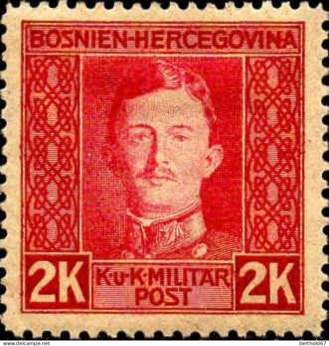 Bosnie-Herzegovine Poste N* Yv:134 Mi:138A Karl 1er (Trace De Charnière) - Bosnia And Herzegovina