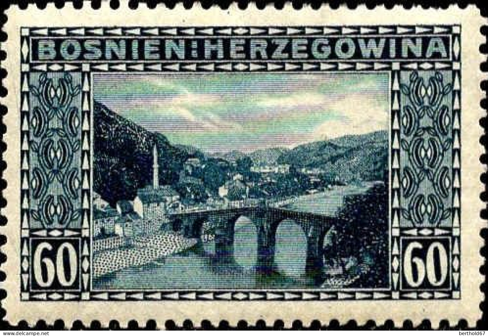 Bosnie-Herzegovine Poste N* Yv: 62 Mi:62 Kinjic Pont Sur La Narenta (Trace De Charnière) - Bosnia And Herzegovina