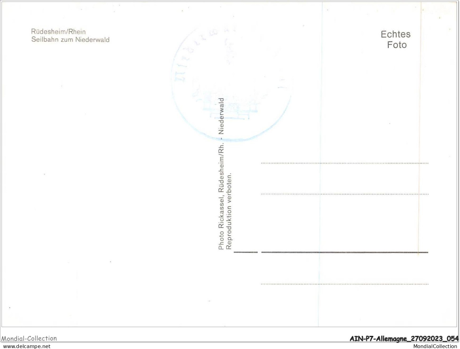 AINP7-ALLEMAND-0602 - Rudesheim-Rhein - Seilbahn Zum Niederwald - Rhein-Hunsrück-Kreis