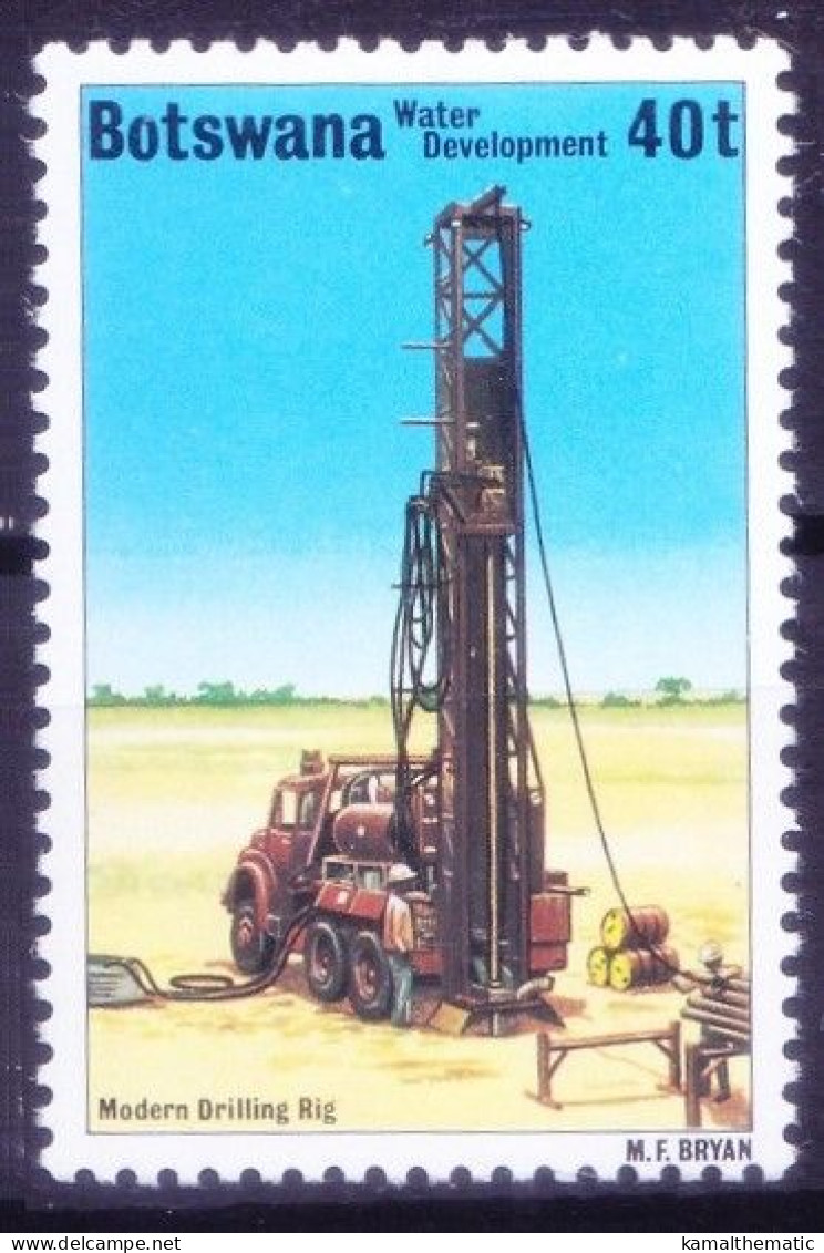 Botswana 1979 MNH, Water Development, Modern Drilling Rig - Other (Earth)