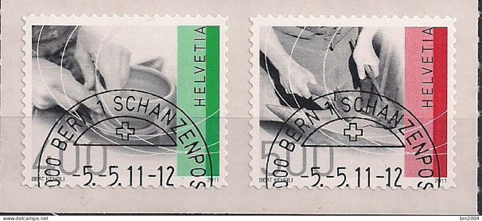 2011  Schweiz   Mi. 2208-9 FD- Used   Traditionelles Handwerk - Gebraucht