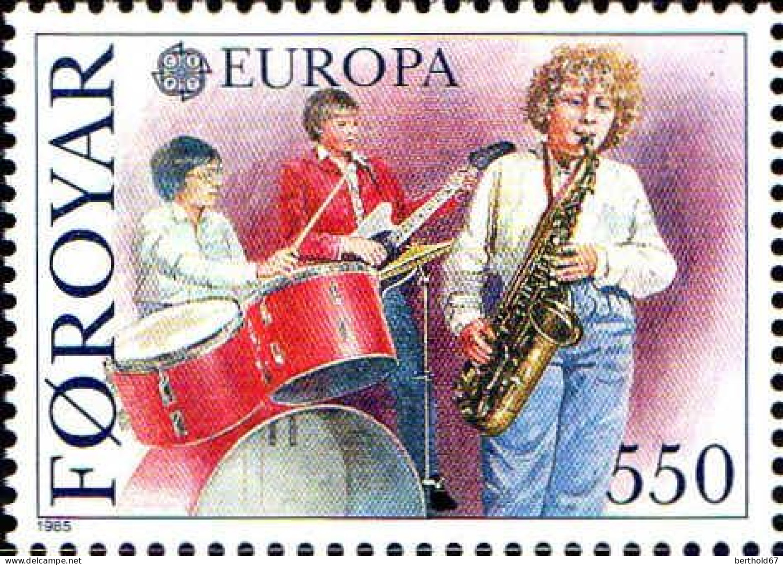 Feroe Poste N** Yv:111 Mi:117 Europa Cept Année Européenne De La Musique - Färöer Inseln