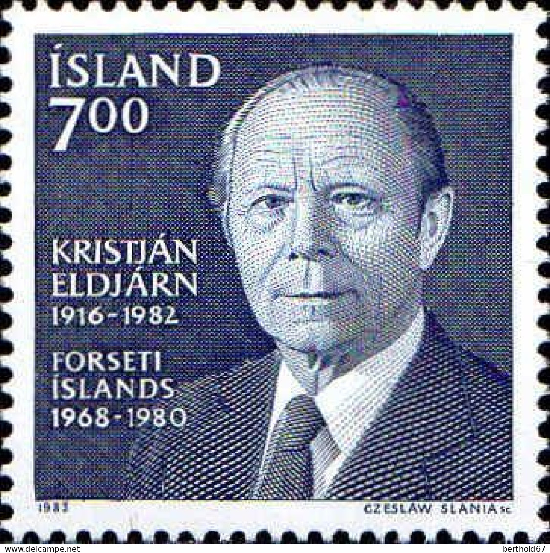 Islande Poste N** Yv:563/564 Kristjan Eldjarn Président De La République - Nuevos