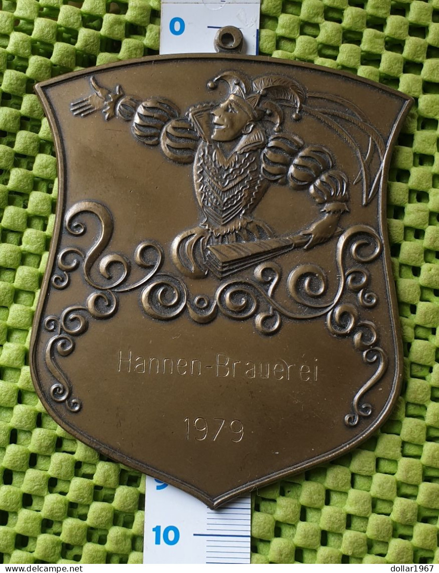 Medaile : Hannen Brauerei GmbH. Mönchengladbach 1979  . -  Original Foto  !!  Medallion  Dutch - Alcoholes