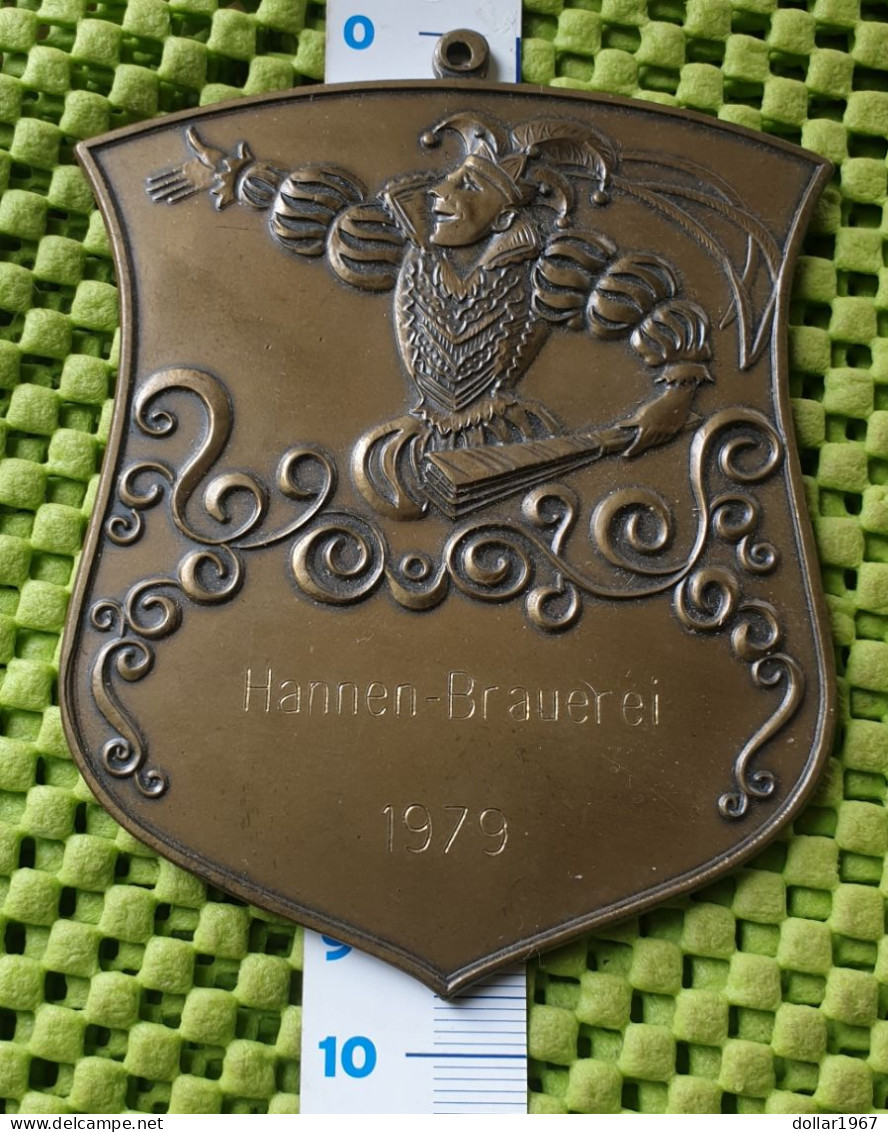 Medaile : Hannen Brauerei GmbH. Mönchengladbach 1979  . -  Original Foto  !!  Medallion  Dutch - Alcohols