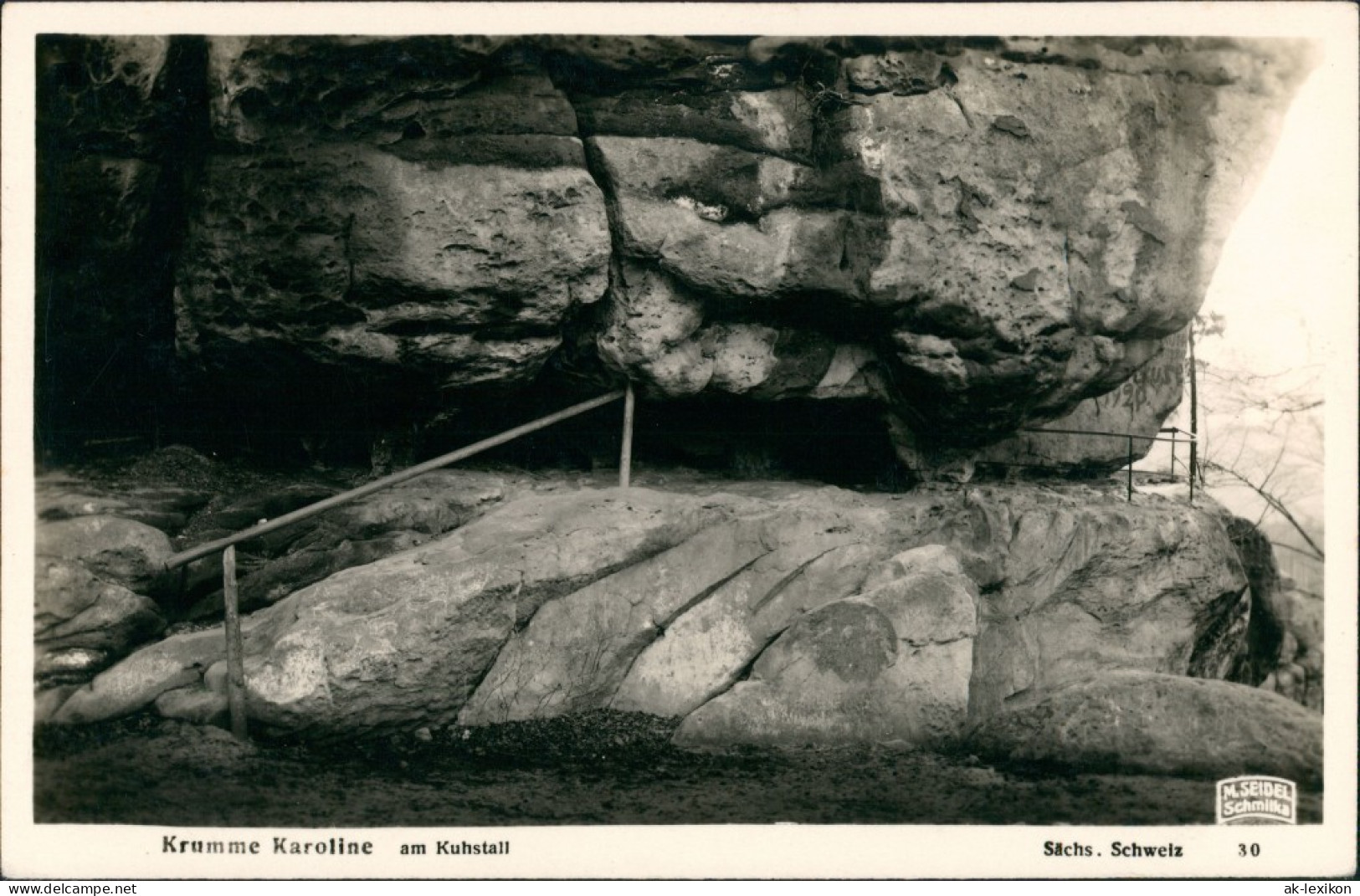 Ansichtskarte Kirnitzschtal-Sebnitz Kuhstall Krumme Karoline 1931 - Kirnitzschtal