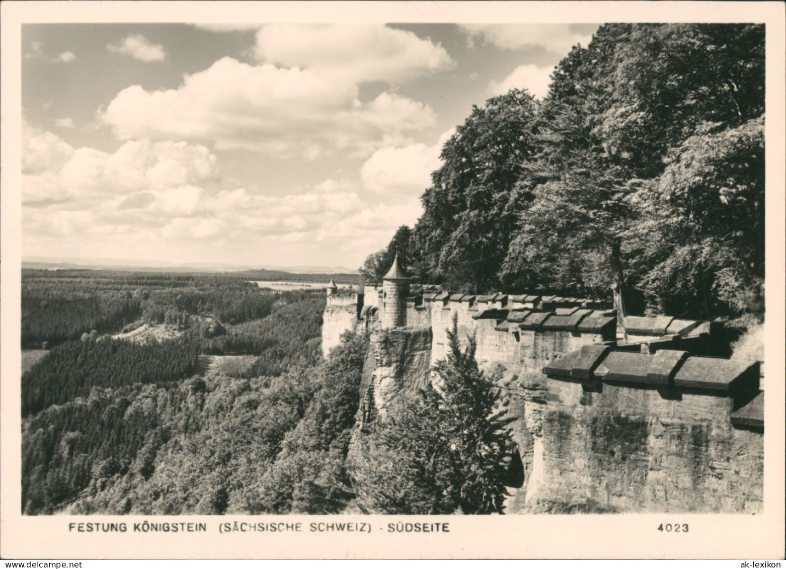 Königstein (Sächsische Schweiz) Festung Königstein Südseite Foto Hering 1968 - Koenigstein (Saechs. Schw.)