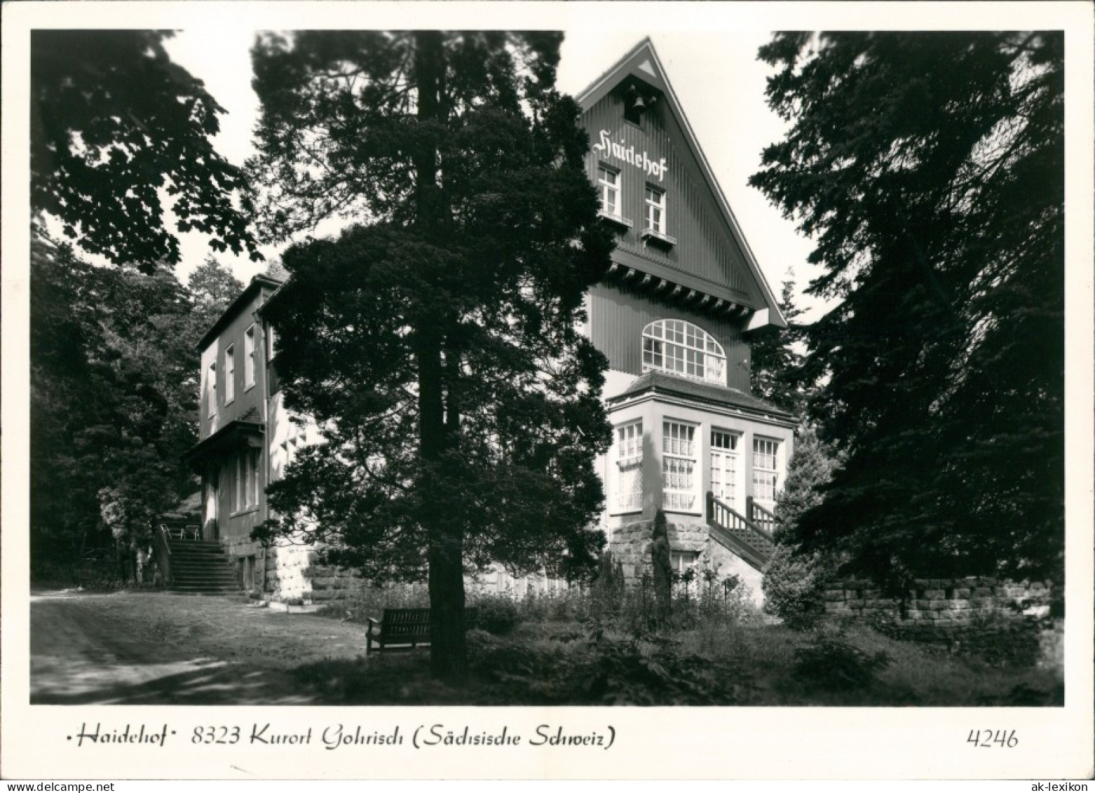 Ansichtskarte Gohrisch (Sächs. Schweiz) Haidehof - Rückseite 1972 - Gohrisch