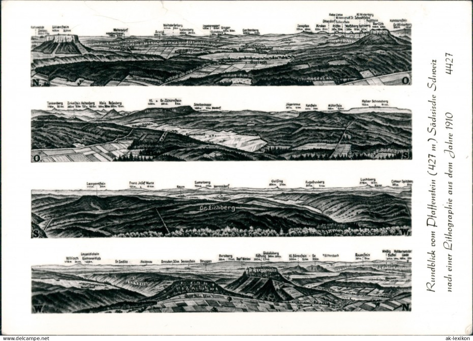 Pfaffendorf-Königstein (Sächsische Schweiz) 4 Bild Fernblick Foto Hering 1987 - Koenigstein (Saechs. Schw.)