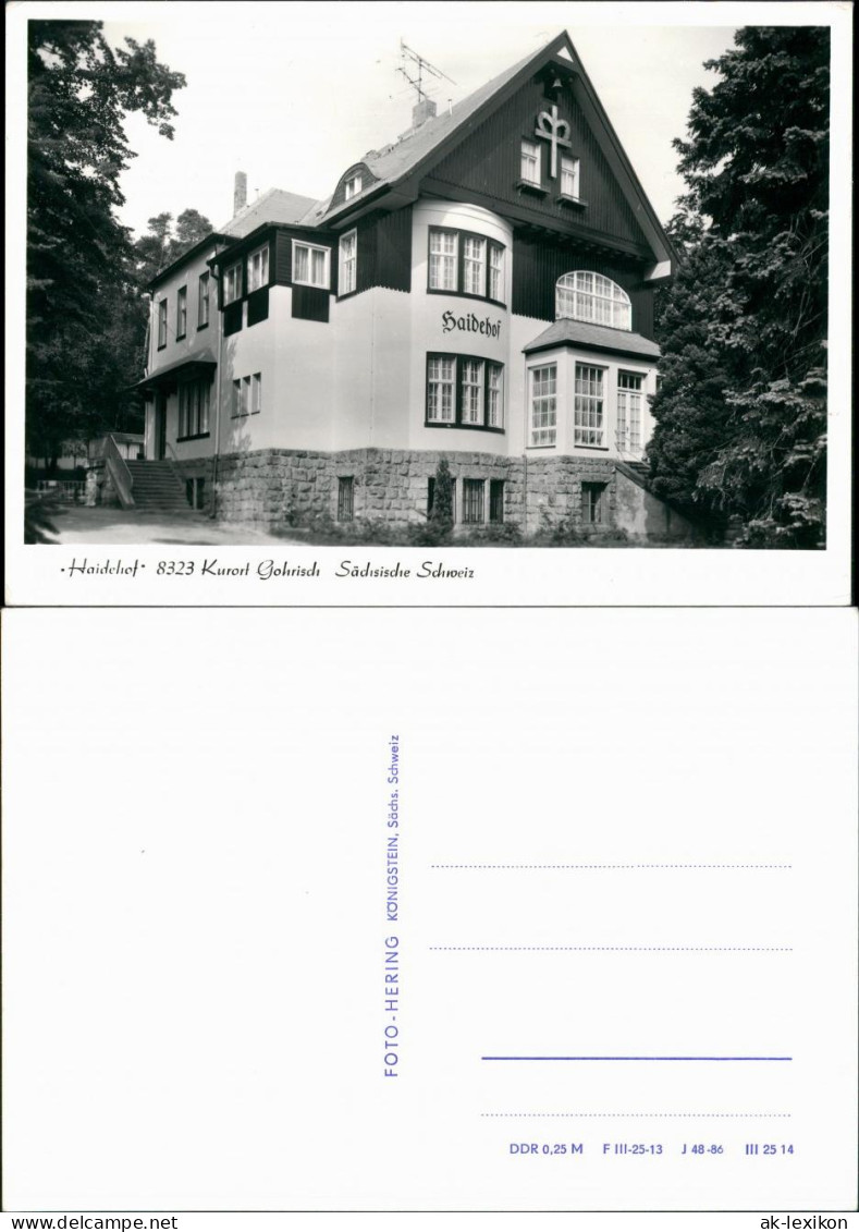 Ansichtskarte Gohrisch (Sächs. Schweiz) Haidehof 1986 - Gohrisch