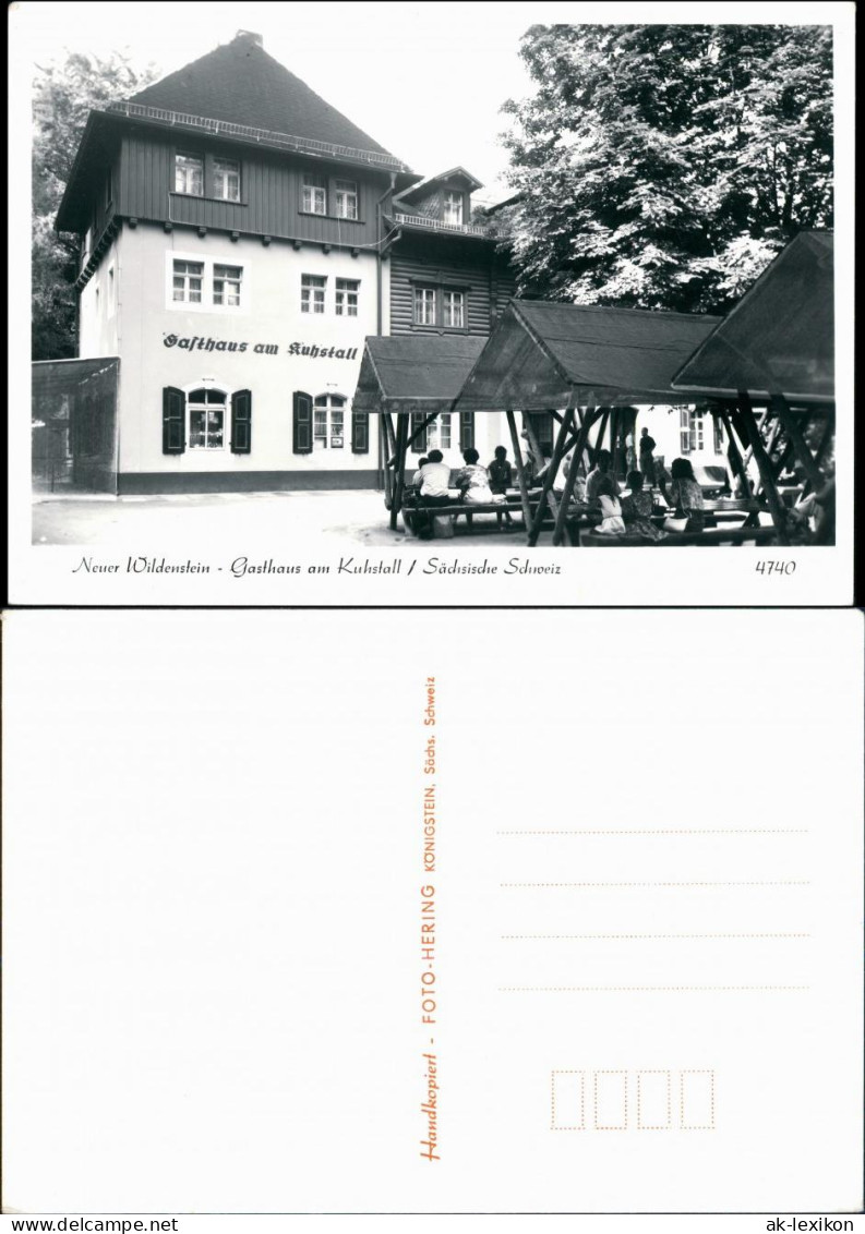 Ansichtskarte Kirnitzschtal-Sebnitz Gasthaus Kuhstall Neuer Wildenstein 1984 - Kirnitzschtal