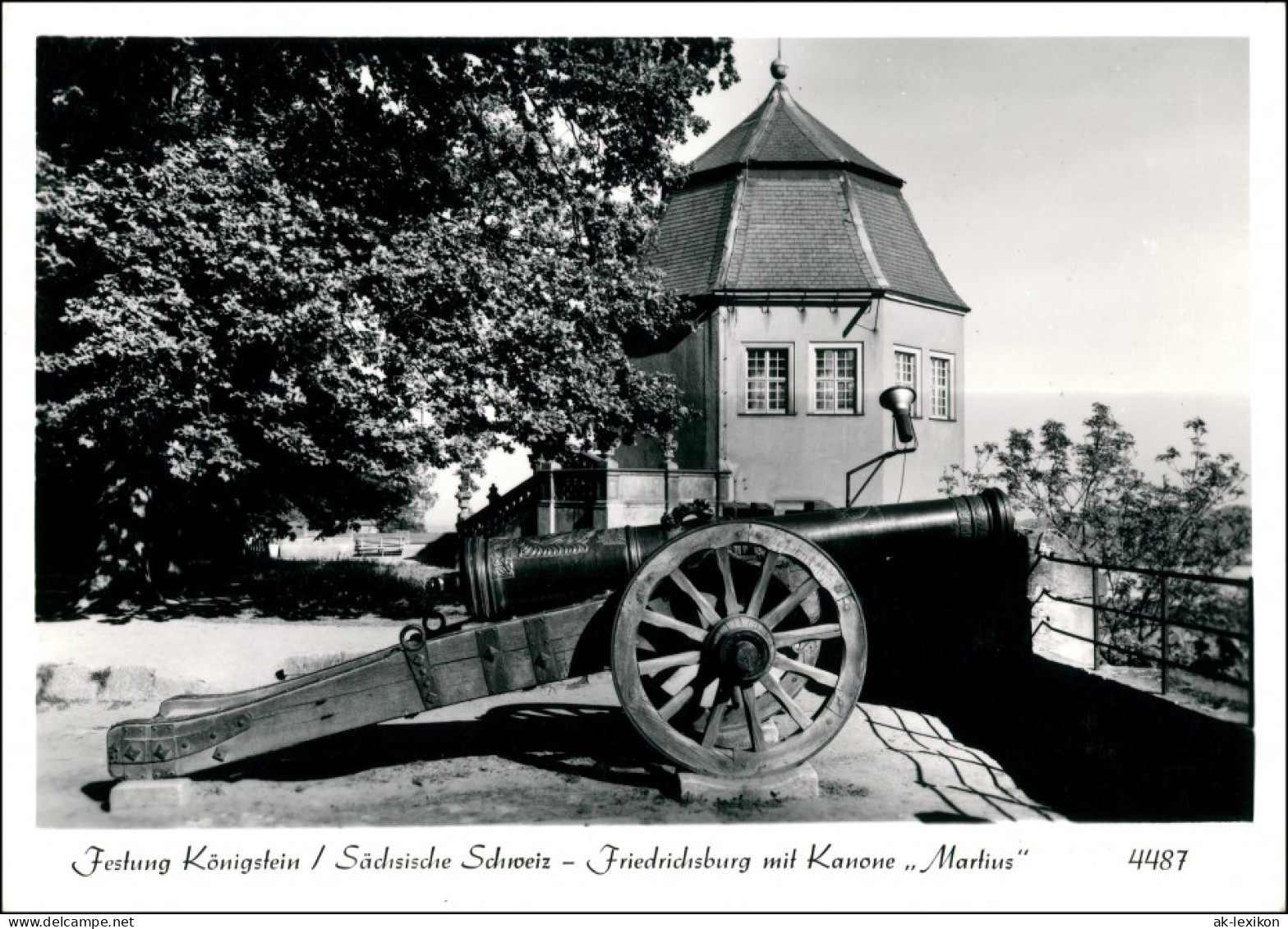Königstein (Sächsische Schweiz) Festung Kanone Friedrichsburg 1990 - Koenigstein (Saechs. Schw.)