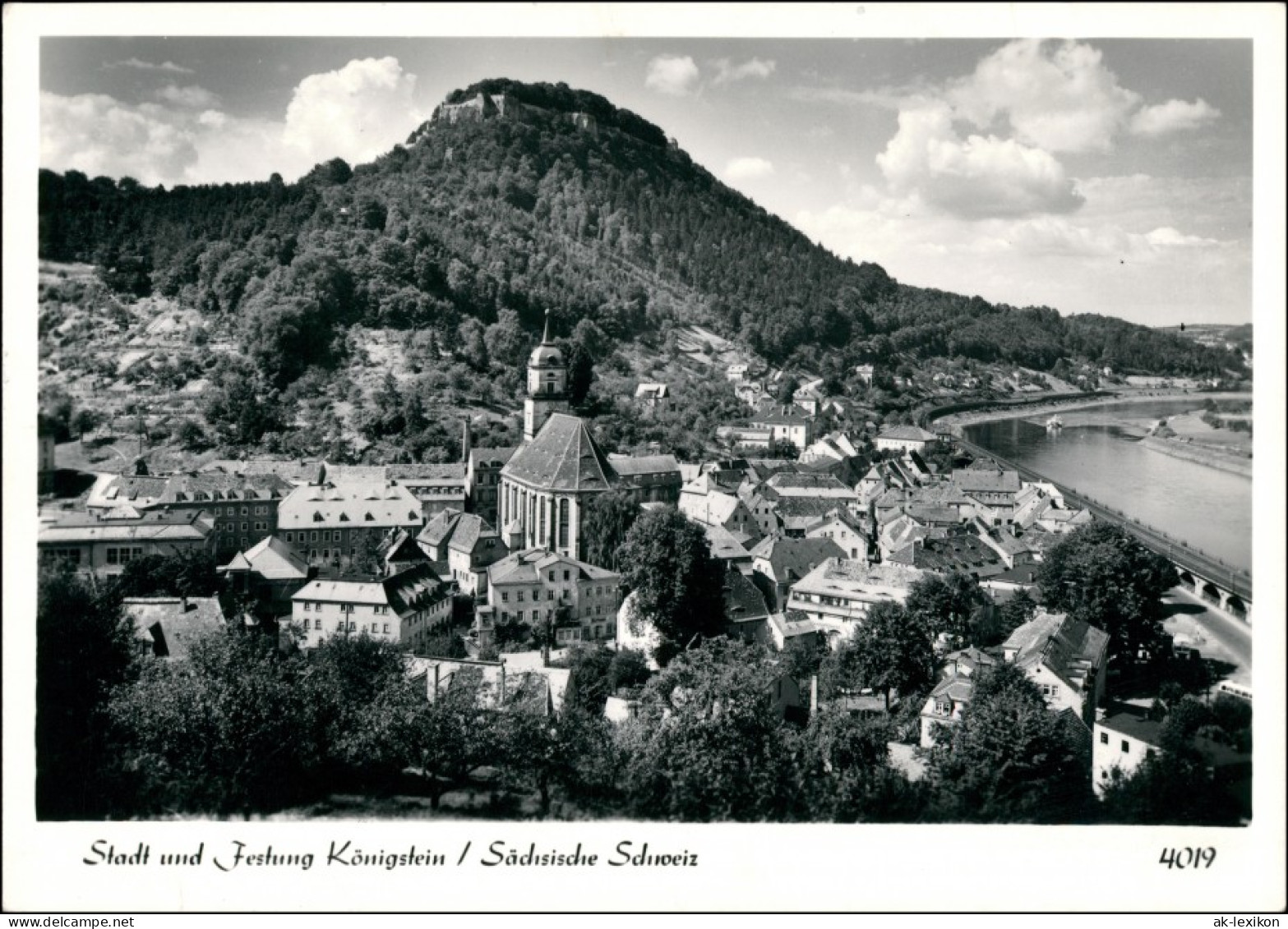 Ansichtskarte Königstein (Sächsische Schweiz) Stadt Festung Foto Hering 1974 - Koenigstein (Saechs. Schw.)