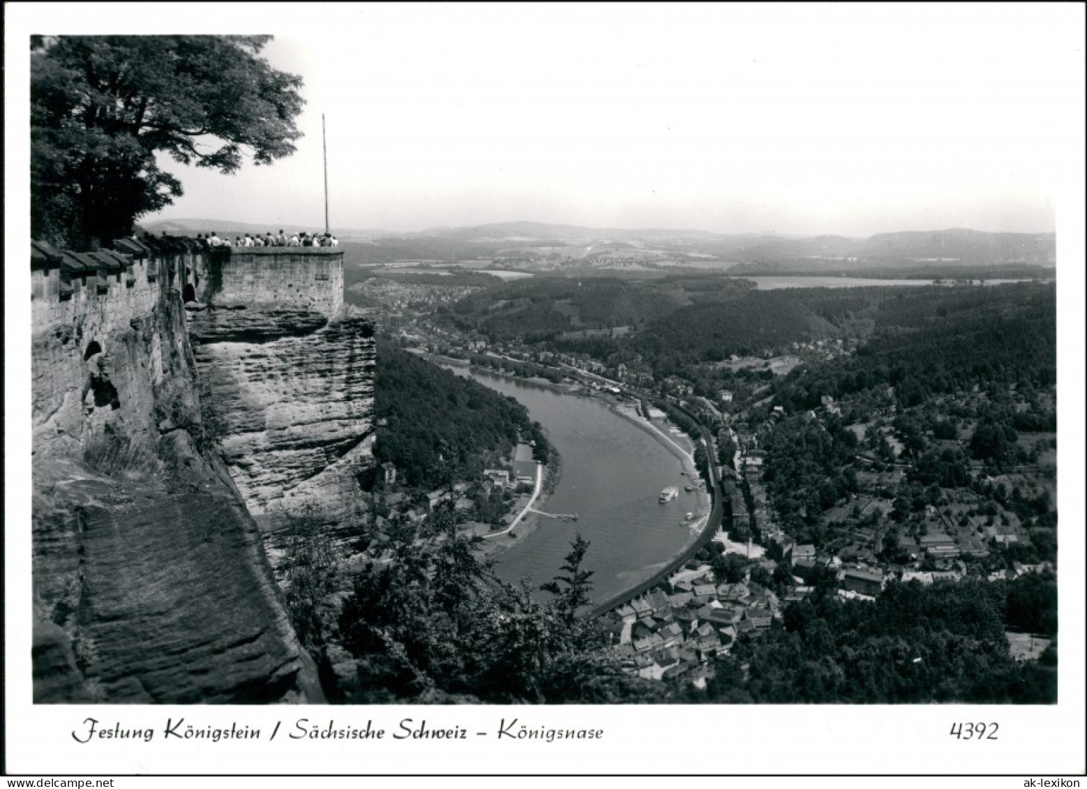 Königstein (Sächsische Schweiz) Festung Königstein - Königsnase 1990 - Koenigstein (Saechs. Schw.)