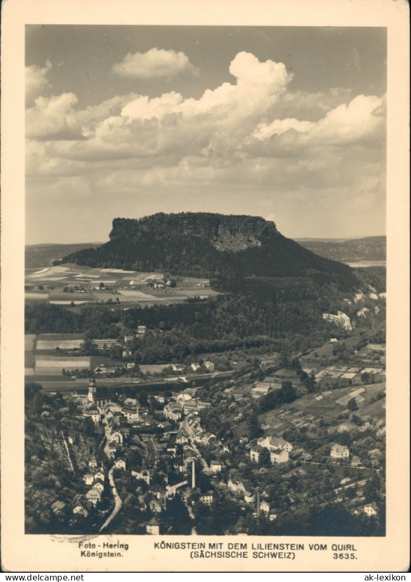 Ansichtskarte Königstein (Sächsische Schweiz) Blick Auf Stadt 1952 - Koenigstein (Saechs. Schw.)